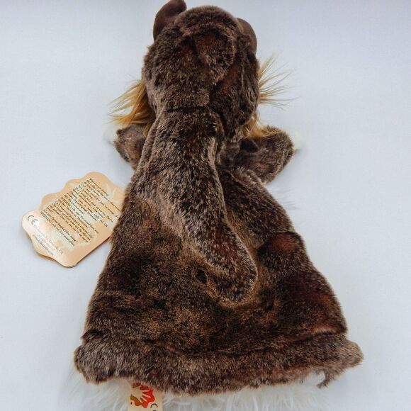 Folkmanis Cat Stage Puppet Retired Green Eyes Plush Fluffy White Brown 15 In Tag - Picture 10 of 10